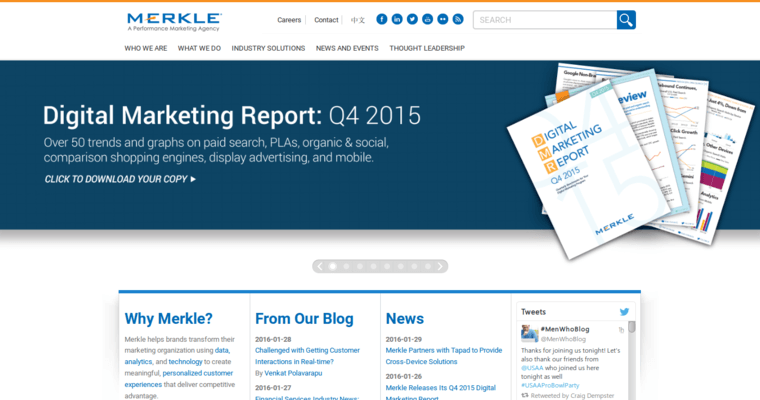 Home page of #9 Leading Enterprise CRM Software: Merkle